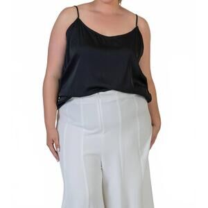NEW NOUVELLE / SILK95FIVE zanzi scoopneck camisole - plus in black